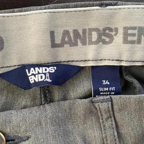 Land's End Gray Slim Fit Chino for Men Size 34x31 - Picture 7 of 8